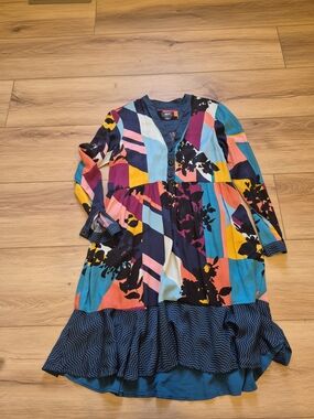 Anthropologie MAEVE  Multicolor Geometric Dress Size S